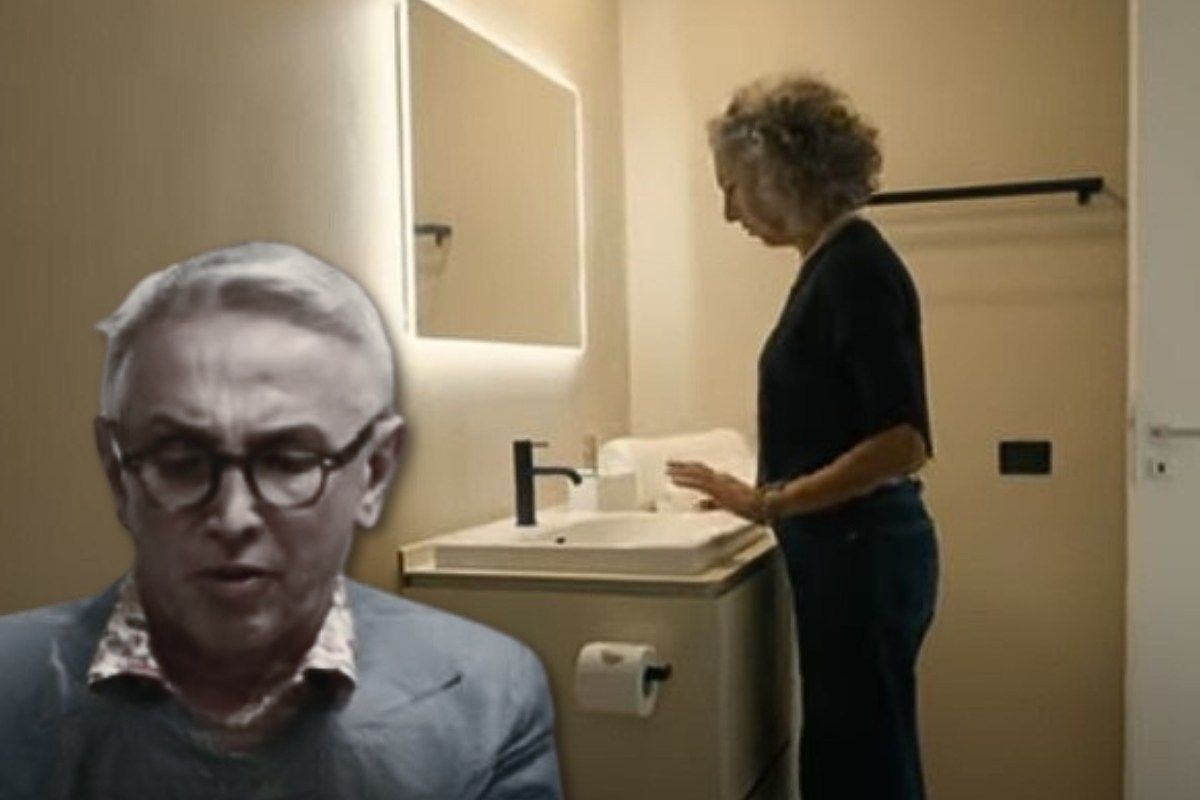 Bruno Barbieri e donna al lavandino