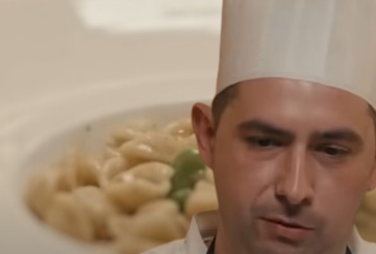 Piatto di orecchiette e Chef