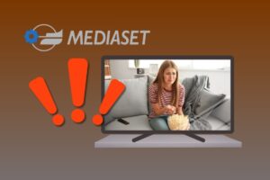 Logo Mediaset, donna che piange in tv e punti esclamativi
