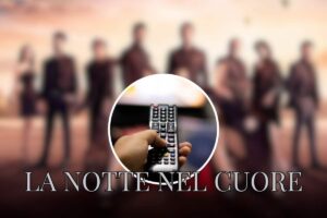 logo la notte nel cuore e telecomando nel riquadro