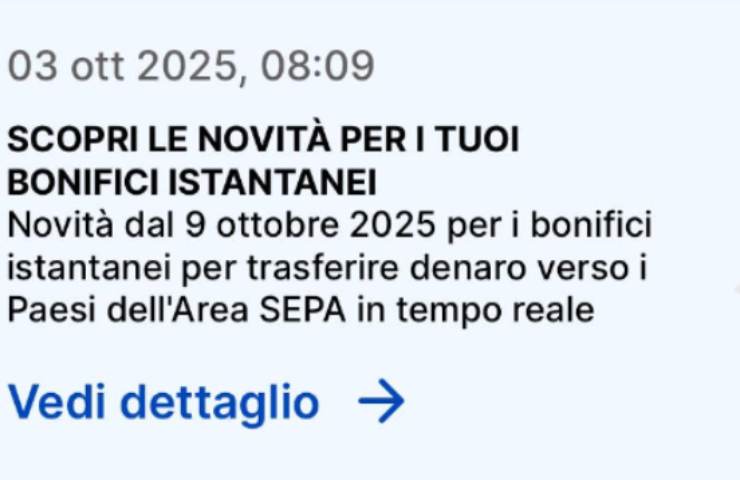 Bonifici istantanei