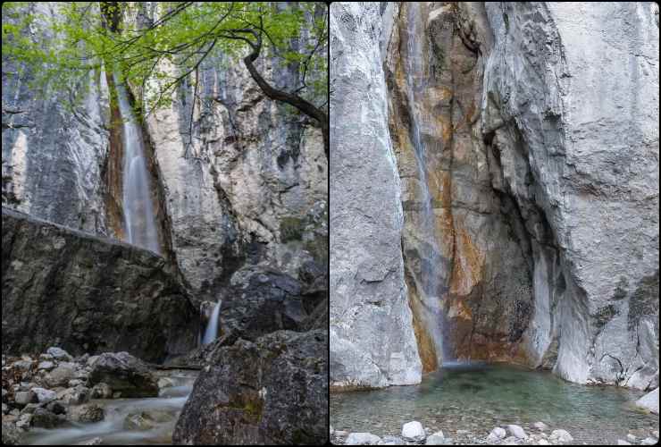 Cascata del Cenghen collage