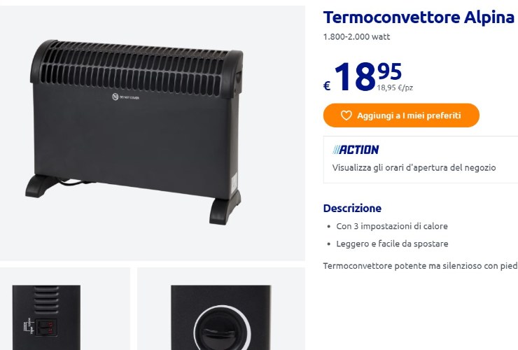termoconvettore alpina di action