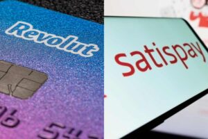 I loghi di Revolut e Satispay
