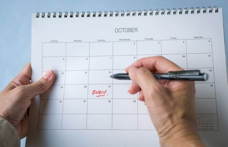 Calendario ottobre