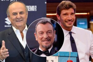 Gerry Scotti, Amadeus e Stefano De Martino