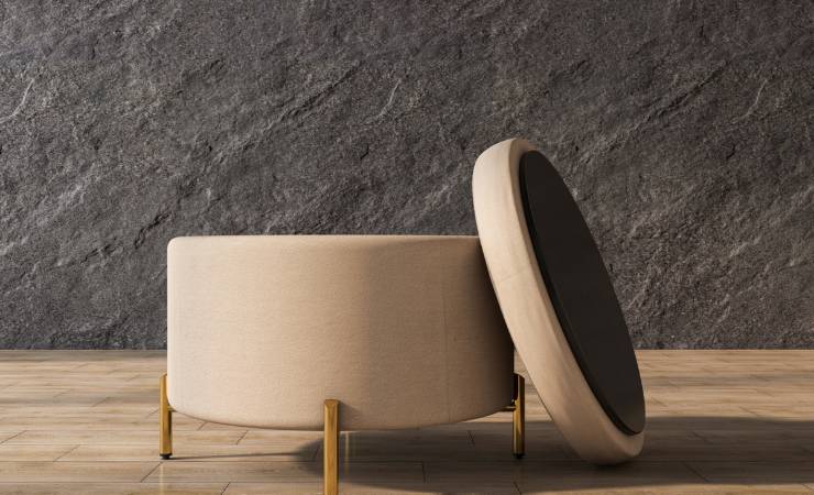 Pouf contenitore apert