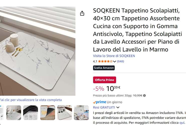 tappetino asciugante soqkeen 